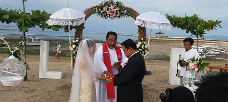 christian wedding in bali